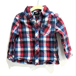 H&M Plaid Shirt for toddler 1.5-2Y